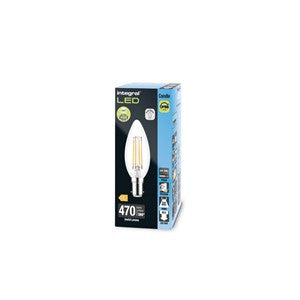 OMNI FILAMENT CANDLE BULB B15 470LM 4.2W 4000K DIMMABLE 320 BEAM CLEAR FULL GLASS INTEGRAL Discount