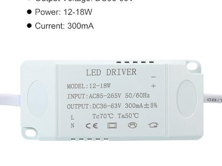 PATIKIL 12-18W 300mA LED Driver, 3 Pack AC 85-265V Output 36-63V DC Male Connector Constant Current Rectifier Transformer External Power Supply For Discount