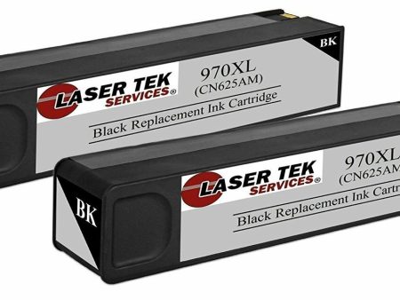 2 Pack HP 970XL 971XL CN625AM Black Compatible High Yield Ink Cartridge | Laser Tek Services Hot on Sale