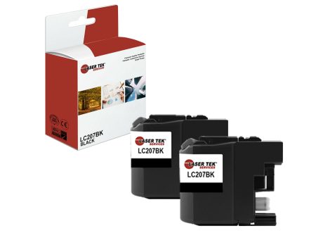 2 Pack Brother LC-207 Black HY Compatible Ink Cartridge | Laser Tek Services Fashion