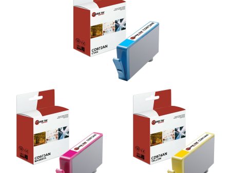 3 Pack HP 920XL CD972AN CD973AN CD974AN Cyan, Magenta, Yellow Compatible High Yield Ink Cartridge | Laser Tek Services For Sale