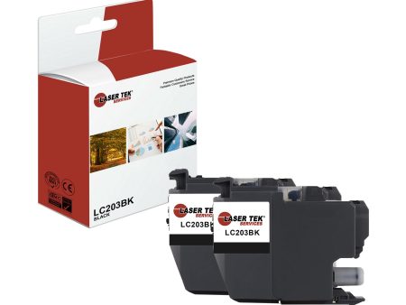 2 Pack Brother LC-203 Black Compatible Ink Cartridge | Laser Tek Services Supply