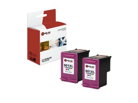 2 Pack HP 901XL CC654AN CC656AN Color Compatible Ink Cartridge | Laser Tek Services on Sale