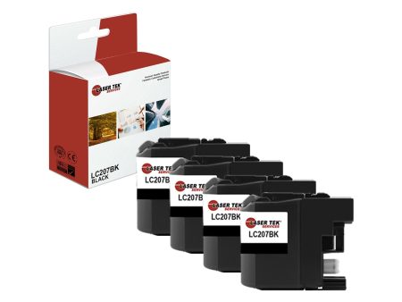 4 Pack Brother LC-207 Black HY Compatible Ink Cartridge | Laser Tek Services Online Hot Sale