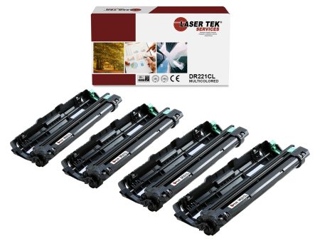 4 Pack  Brother DR-221 Black Compatible Drum Unit | Laser Tek Services Sale