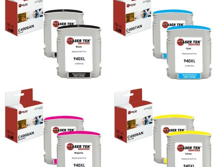 8 Pack HP 940XL Compatible High Yield Ink Cartridge | Laser Tek Services For Cheap