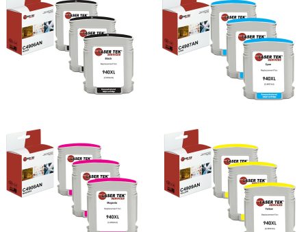 12 Pack HP 940XL Compatible High Yield Ink Cartridge | Laser Tek Services For Sale