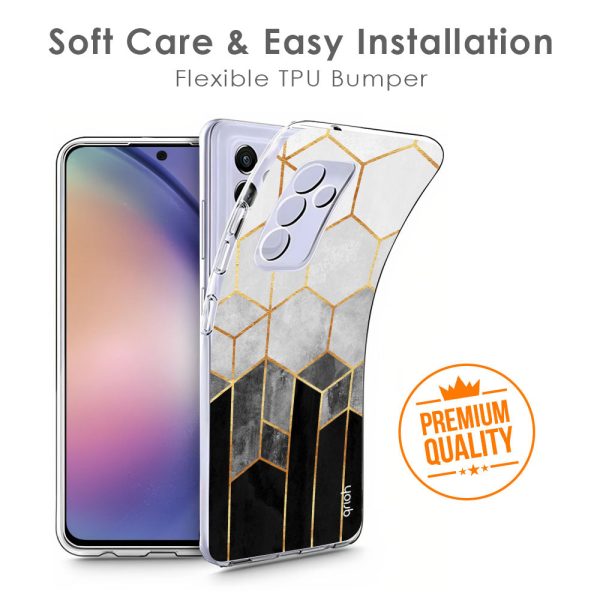 Hexagonal Pattern Soft Cover for Oppo F19 on Sale