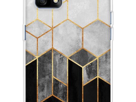 Hexagonal Pattern Soft Cover for Oppo F19 on Sale