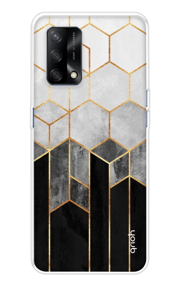 Hexagonal Pattern Soft Cover for Oppo F19 on Sale