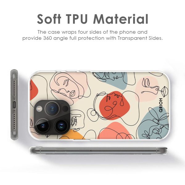 Abstract Faces Soft Cover for iPhone 12 For Discount