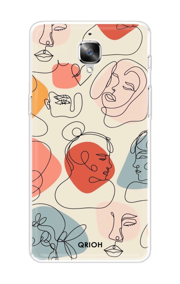 Abstract Faces Soft Cover for OnePlus 3 Supply