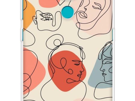 Abstract Faces Soft Cover for Nokia 3.4 Hot on Sale