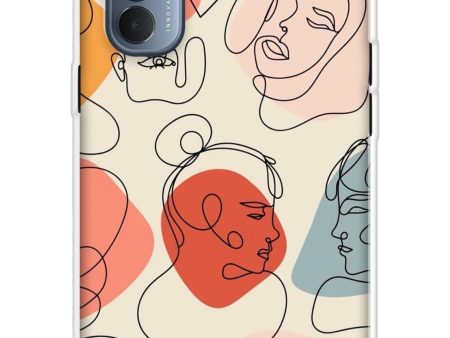 Abstract Faces Soft Cover for Oppo Reno4 Pro Hot on Sale