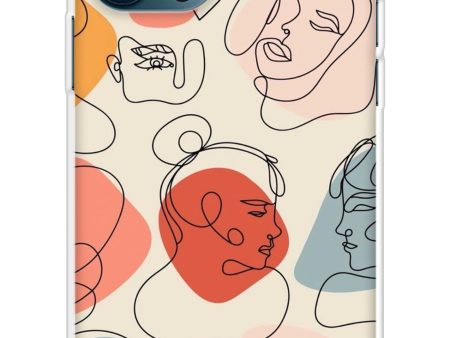 Abstract Faces Soft Cover for iPhone 12 Pro Fashion