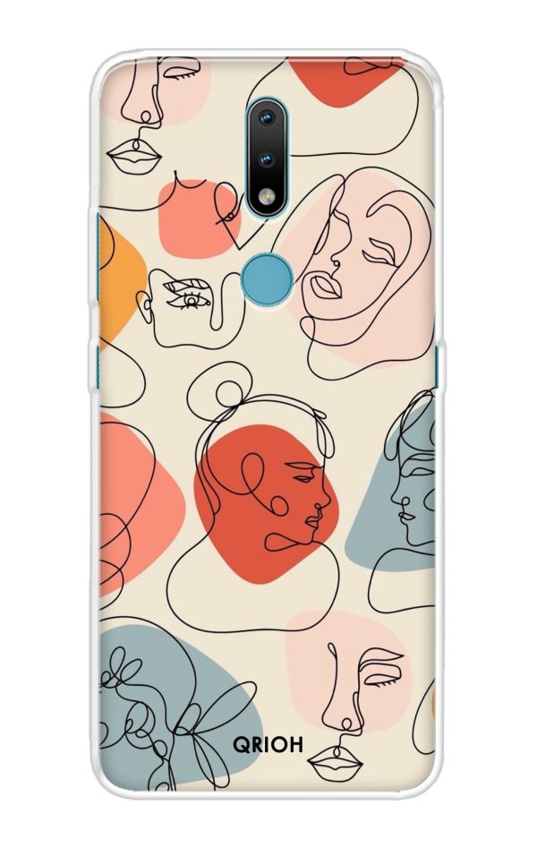 Abstract Faces Soft Cover for Nokia 2.4 Online