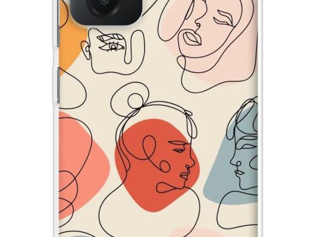 Abstract Faces Soft Cover for Poco M4 5G Supply