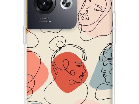 Abstract Faces Soft Cover for Oppo Reno8 Pro 5G Hot on Sale