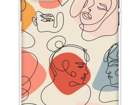 Abstract Faces Soft Cover for iPhone 12 For Discount