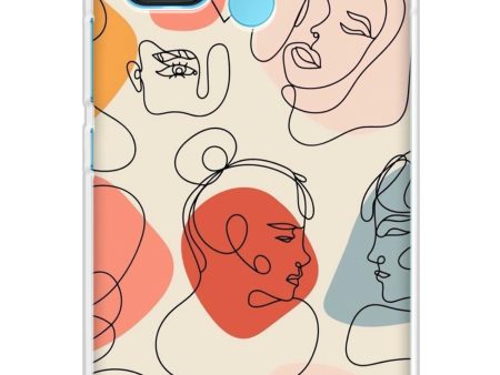 Abstract Faces Soft Cover for Realme 7i on Sale