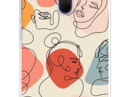 Abstract Faces Soft Cover for Poco M2 Online now