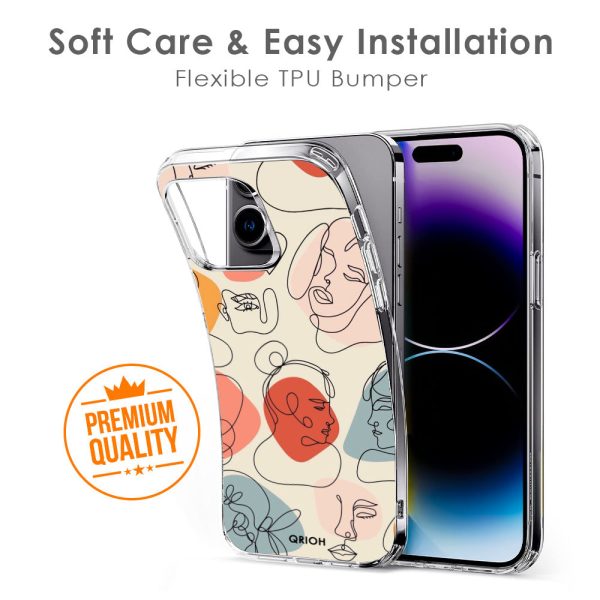 Abstract Faces Soft Cover for iPhone 12 mini Online Hot Sale