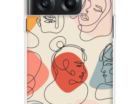 Abstract Faces Soft Cover for OnePlus 10T 5G Online Hot Sale