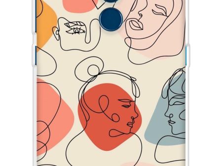 Abstract Faces Soft Cover for Nokia C3 Hot on Sale