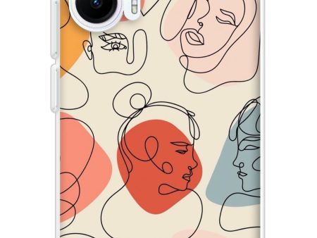 Abstract Faces Soft Cover for Poco F5 5G Discount