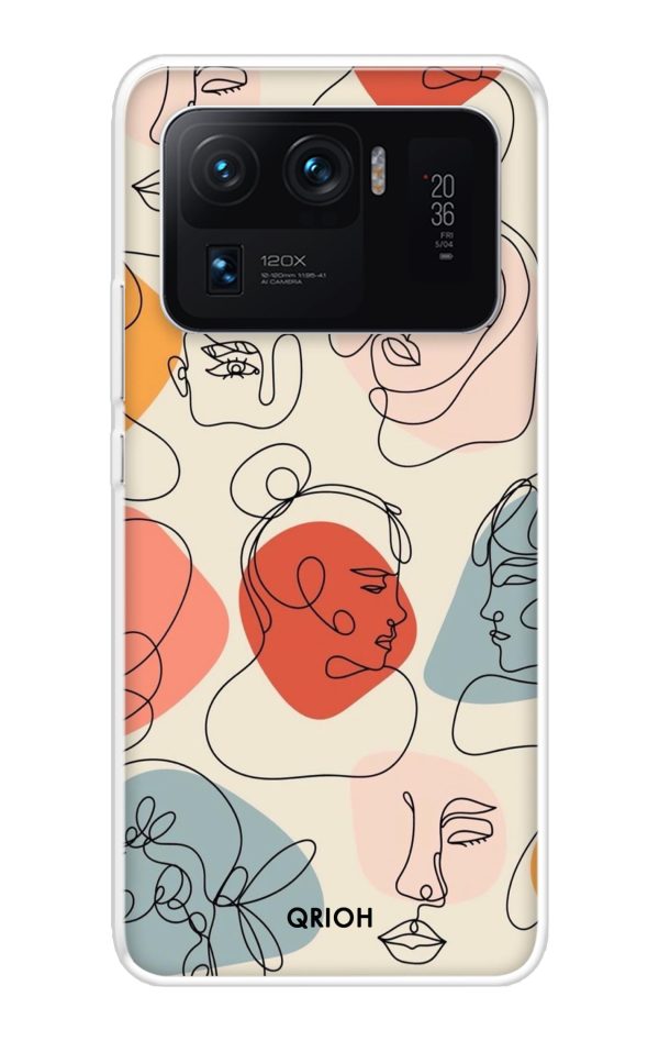 Abstract Faces Soft Cover for Mi 11 Ultra Online