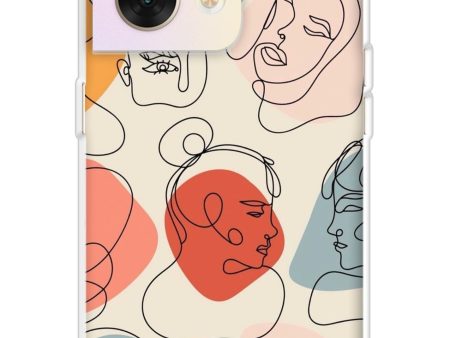 Abstract Faces Soft Cover for Oppo Reno8 5G For Cheap