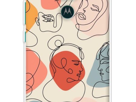 Abstract Faces Soft Cover for Motorola G9 on Sale