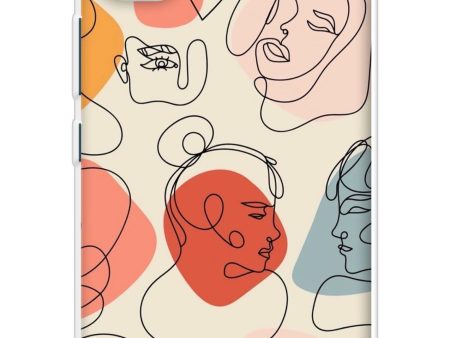 Abstract Faces Soft Cover for Nokia C12 Pro Discount