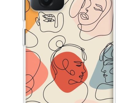 Abstract Faces Soft Cover for Poco M5 For Cheap