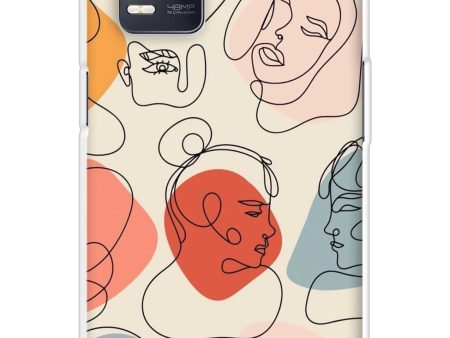 Abstract Faces Soft Cover for Realme 9 5G For Sale