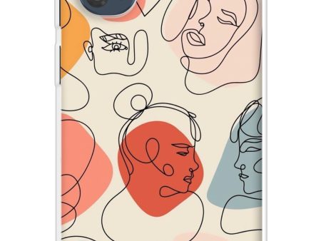 Abstract Faces Soft Cover for Motorola e32s For Sale